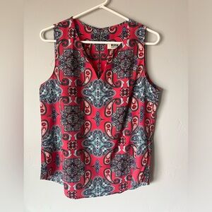 Red Paisley Women's Top